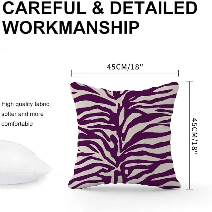 Blue Tiger Print Pillow Cover Animal Tiger Print Pillowcase 18x18 INAbstract Accent Decorative Cushion Cases Home Decor for Couch Tent Park