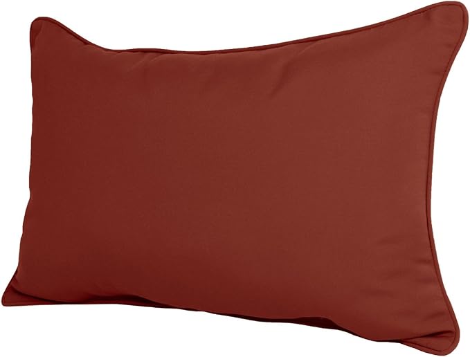 Comfort Classics 22W x 14D x 4H Sunbrella Outdoor Lumbar Pillow Inc. Made in USA (Terrcotta)