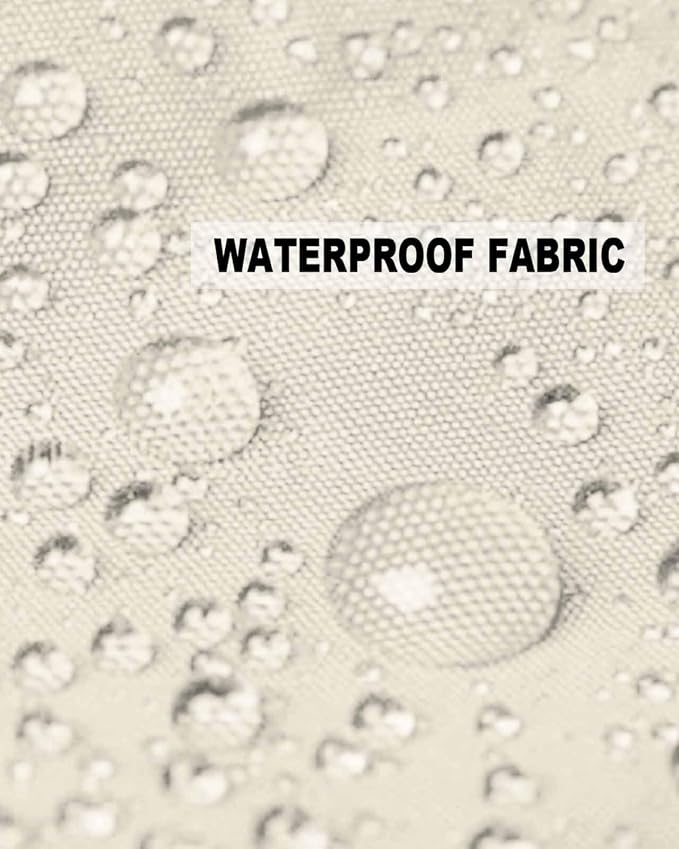 Outdoor Waterproof Throw Pillow Covers Set of 2 Cream Pillowcases 20x20 Inches Solid Color Patio Decorative Pillows Cushion Case Patio Pillows for Couch Bed Chair Garden