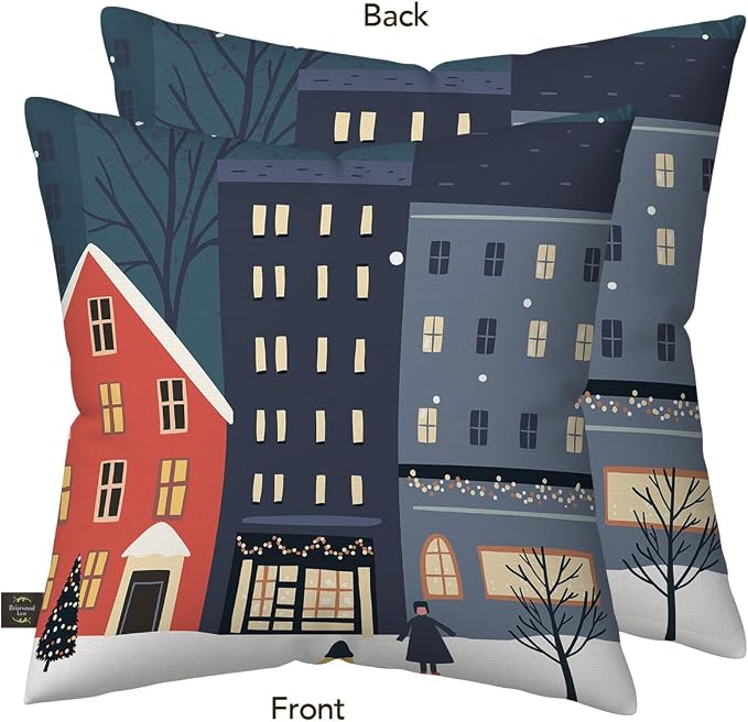 Briarwood Lane Winter Indoor/Outdoor Pillow 17x17 Snow Day for Winter Pillow