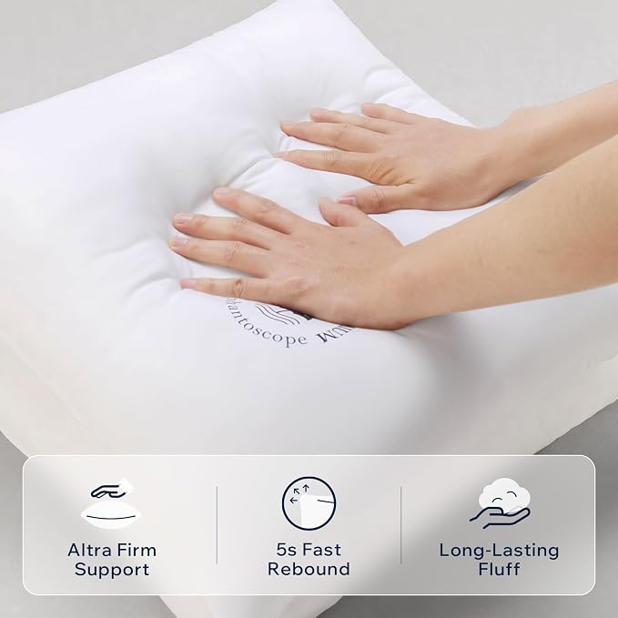 Phantoscope 18x18 Outdoor Pillow Inserts Outdoor Pillows Waterproof White | Water Resistant Outdoor Pillows for Patio Porch Furniture Indoor Decorative Throw Pillows Fillers Couch Sham Cushion Stuffer