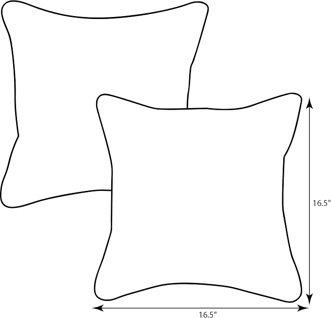 Pillow Perfect Americana Indoor/Outdoor Throw Pillows, 2 Count, Accent - 16.5" x 16.5", Blue/White Macey