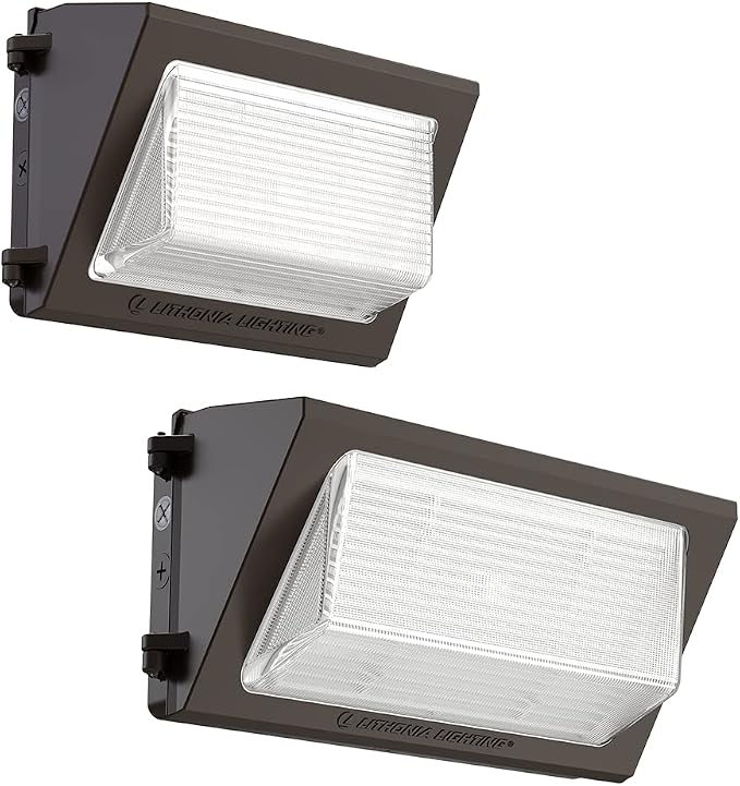 Lithonia Lighting 13" LED Wall Pack Outdoor Light, Dusk to Dawn Photocell | Bronze Outdoor Light Fixture, 3000K/4000K/5000K CCT, Adjustable Lumens, UVOLT (TWR1 LED ALO SWW2 UVOLT PE DDBTXD)