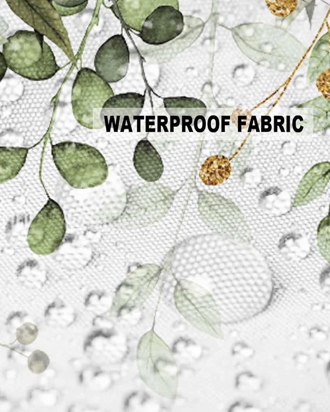 Outdoor Pillows 18x18 Waterproof Outdoor Pillow Covers Elegant Spring Leaf Plant Polyester Throw Pillow Covers Garden Cushion Decorative Case for Patio Couch Decoration Set of 2 Green Gold
