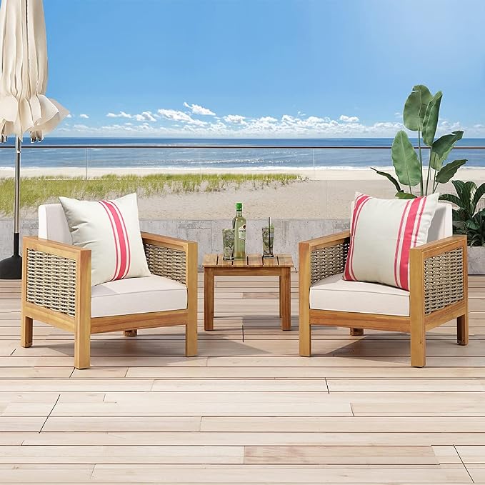 OTOSTAR Outdoor Pillow Covers Set of 2 18x18 Inch Waterproof Decorative Throw Pillow Covers Square Geometry Pillow Cases Garden Pillows Shell for Patio Furniture Couch Tent Balcony Decor (Hot Pink)