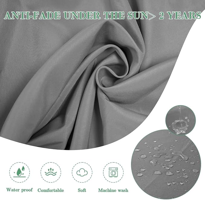 9pc Waterproof Outdoor Couch Cushions for 4 Seat Patio Dark Grey | Water-resistant, UV-resistant,9pc High-Density Foam Replacement Cushions for 4-Seat Outdoor Sectional Furniture