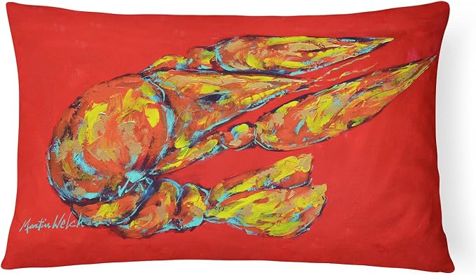 Caroline's Treasures MW1151PW1216 Reach for the Claws Canvas Fabric Decorative Pillow Machine Washable, Indoor Outdoor Decorative Pillow for Couch, Bed or Patio, 12HX16W