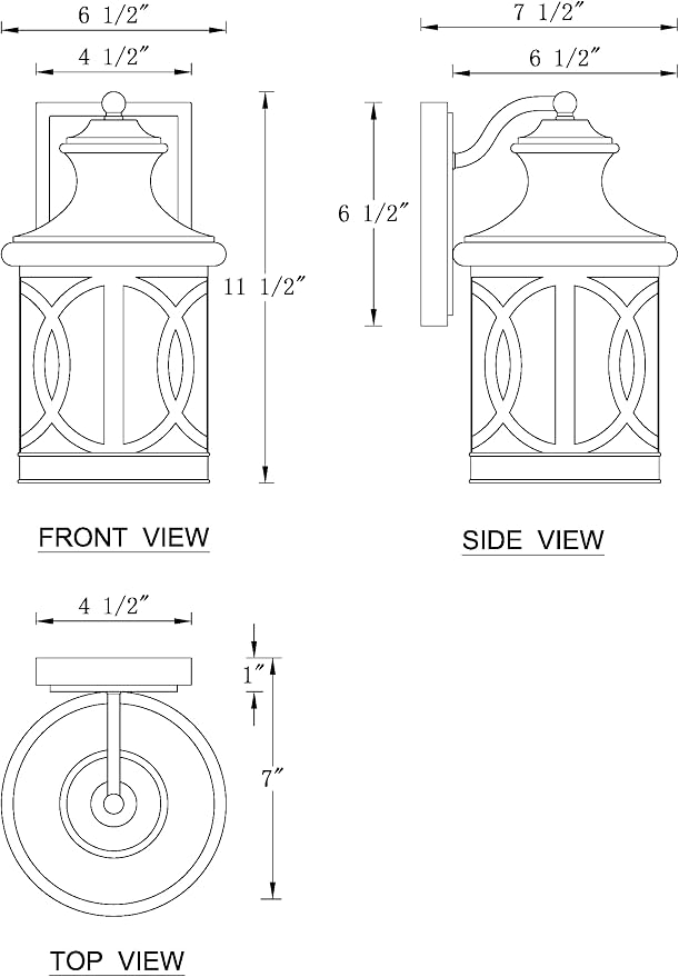 2-Pack Outdoor Wall Lights, Porch Lights, Waterproof Outdoor Wall Sconce, Exterior Light Fixture White with Clear Glass Shade for Garage Patio Front Door Balcony, 12in.