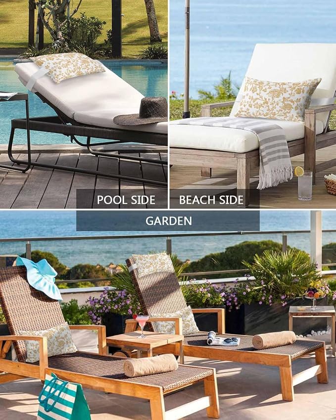 Pack of 2 Outdoor Lumbar Pillow Covers 12x20 Inch, Orange Flower Waterproof Throw Pillow Covers Set, Vintage Farmhouse Boho Leaf Spring Plant Indoor&Outdoor Cushion Cases for Patio Porch Beach