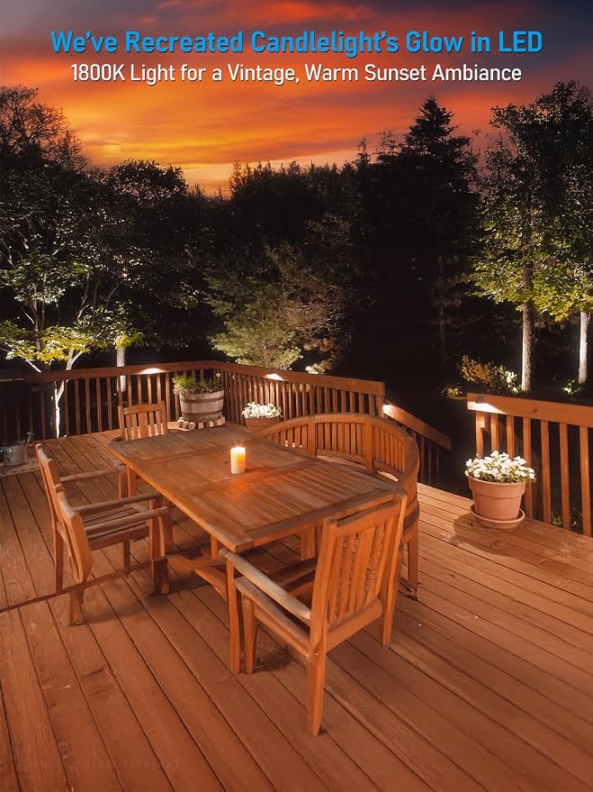 LEONLITE 4-Pack 5CCT Low Voltage LED Deck Light Triangle Oil Rubbed Bronze | 12-24V AC/DC Stair Railing Light, CRI90, IP65, Aluminum, Landscape Step Fence Lighting, 1800K/2700K/3000K/4000K/5000K