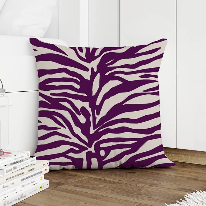 Blue Tiger Print Pillow Cover Animal Tiger Print Pillowcase 18x18 INAbstract Accent Decorative Cushion Cases Home Decor for Couch Tent Park