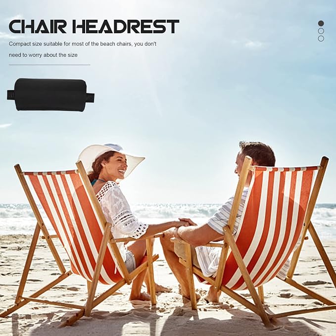 Yardwe Beach Chair Deck Chair Neck Pillow Lounge Pillow Gravity Headrest Outdoor Patio Throw s Beach Camping for Backyard Picnics Chaise Lounge Travel