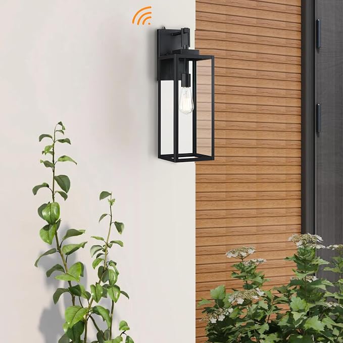 2 Pack 22 Inch Dusk to Dawn Wall Light,22” Dusk to Dawn Outdoor Light Fixture Large Size Outdoor Wall Lantern Sconce Outdoor Porch Light with Photocell Sensor