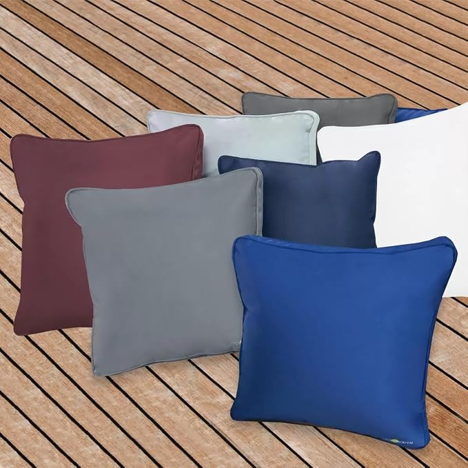 Oceansouth Boat Deck Pillow/Outdoor Waterproof Throw Pillow (Navy Blue, 16" x 16") Cushion Outdoor Furniture Lumbar Back for Chair Patio seat Cover Chairs Home Decor Pillows Waterproof Bed Garden