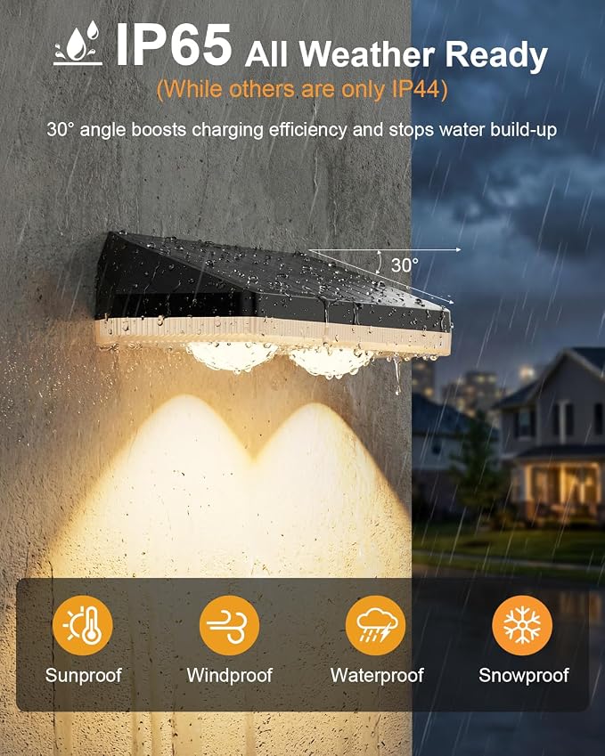20 Pack Solar Fence Lights Outdoor ,Warm White + RGB 13 Color Mode Fence Lights Solar Powered with Ultra-Bright Lens IP65 Waterproof,Solar Wall Light for Backyard/Step/Patio/Deck/Stair/Railings/Fence