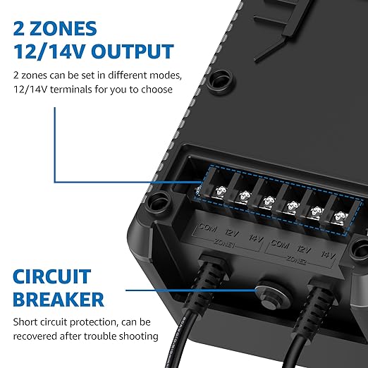 SUNVIE 200W Low Voltage Landscape Transformer with 2 Independent Control Output Landscape Lighting Transformer with Timer and Photocell Sensor 120V AC to 12/14V AC Weatherproof Low Voltage Transformer