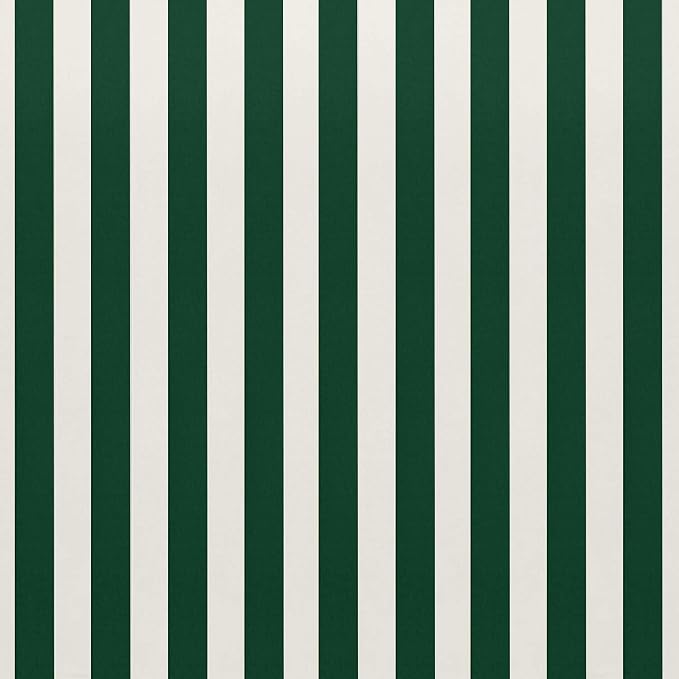RSH DECOR Set of 4 Square and Lumbar Accent Pillows | Indoor/Outdoor All Weather Polyester Fabric | Reversible | 17"x 17"& 20" x 12" | Hunter Green + Hunter Green & White Stripe