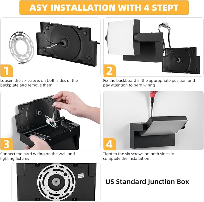 3 Pack Outdoor LED Wall Lights 40W Black Flood Lights 350°Rotation Exterior Lighting Fixture Commercial Security 3000K Waterporof for Barn Yard Garage Building Area Backyard