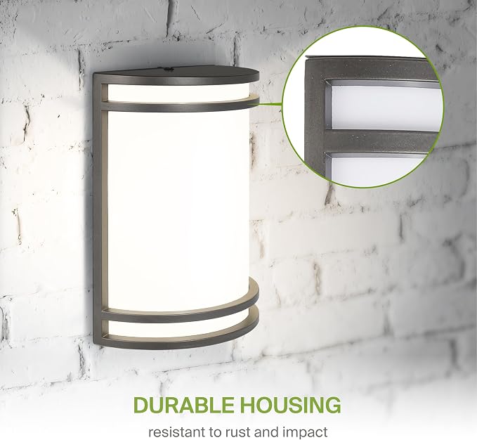 ASD 10 Inch LED Outdoor Sconce Lights - 15W 120-277V 3000K 4000K 5000K Bronze Exterior Lighting Fixtures, Dimmable Exterior Lights for House, Modern Patio Wall Light Fixture ETL 2 Pack