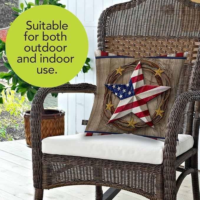 Briarwood Lane Everyday Indoor/Outdoor Pillow 17x17 American Barn Star Pillow