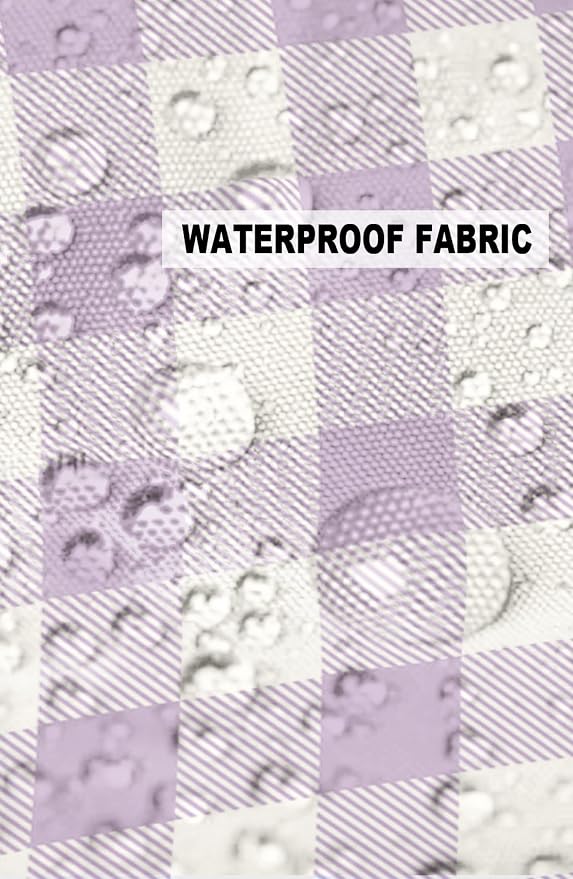Outdoor Waterproof Throw Pillow Covers Set of 2 Lavender Buffalo Check Plaid Pillowcases 26x26 Inches Farmhouse Style Patio Decorative Pillows Cushion Case Patio Pillows for Couch Bed Chair Garden