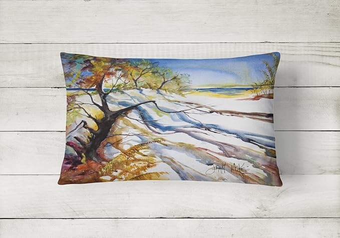 Caroline's Treasures JMK1124PW1216 Sand Dune Canvas Fabric Decorative Pillow Machine Washable, Indoor Outdoor Decorative Pillow for Couch, Bed or Patio, 12HX16W
