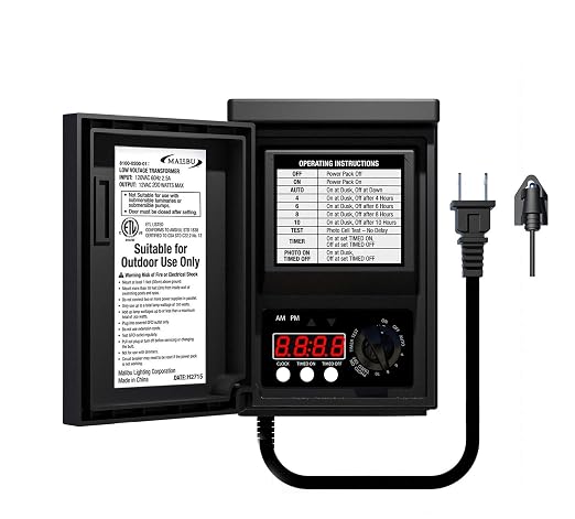 Malibu Power Pack 200watt Low-Voltage Weatherproof Transformer with Photo Sensor for Low-Voltage Landscape Lighting