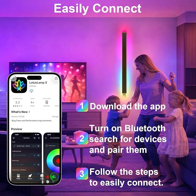 Modern Outdoor RGB Wall Lights, 59 Inch RGB Dimmable Long wall Light, Ip65 Waterproof Black Linear Exterior Wall Sconce with Remote and APP Control for House, Garage, Porch