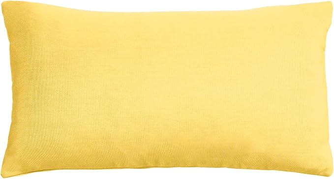 Cushion Source Lumbar Pillow, 20" x 12" Indoor/Outdoor Durable Pillow, Multiple Sunbrella Fabric Options Available, Sunbrella Buttercup