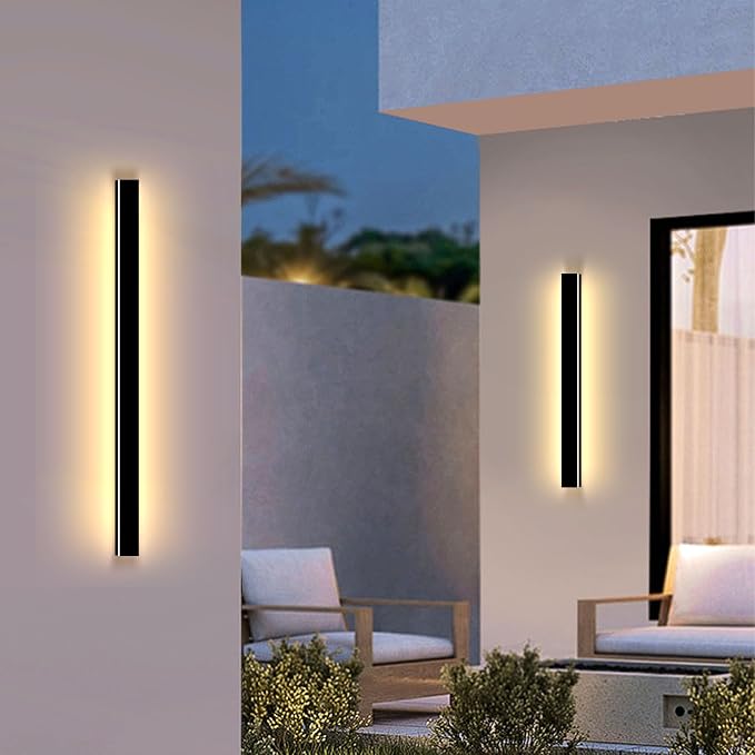 Modern Outdoor Wall Lights 31 Inch Long Wall Sconce LED IP65 Waterproof Outdoor Wall Lamp 3000K Modern Wall Mount Exterior Light Fixture for House Garage