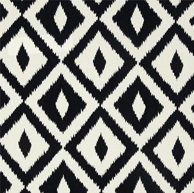 RSH DECOR Square Throw Pillows Set of 4, 17" x 17", All-Weather Pillows Black & White Aztec, Made in USA