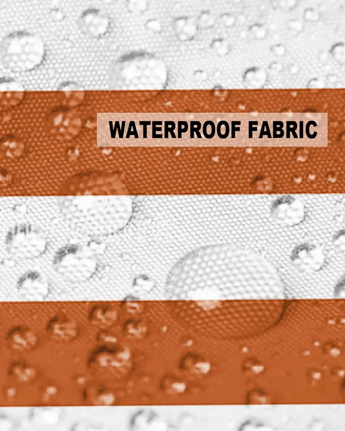 Outdoor Pillows 16x16 Waterproof Outdoor Pillow Covers Orange White Stripes Polyester Throw Pillow Covers Garden Cushion Decorative Case for Patio Couch Decoration Set of 2 Geometric