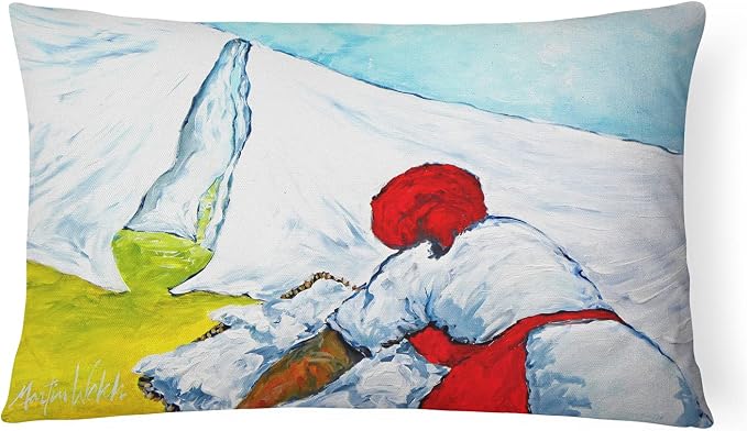 Caroline's Treasures MW1090PW1216 Must Be Monday Canvas Fabric Decorative Pillow Machine Washable, Indoor Outdoor Decorative Pillow for Couch, Bed or Patio, 12HX16W