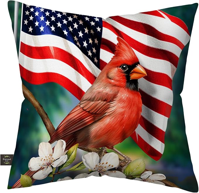 Briarwood Lane Spring Indoor/Outdoor Pillow 17x17 American Cardinal for Spring Pillow