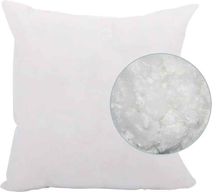 Howard Elliott Fluffy Square Throw Pillow, Premium Stuffer Decorative Comfortable Sleeper Cushion, Soft Square Pillow Insert for Bedroom, Couch & Sofa, 16 x 16 Inch, Glam Pewter