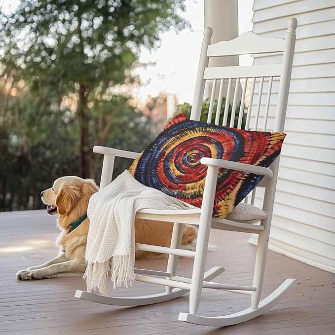 Vandarllin Outdoor Throw Pillows Covers 20x12 inch Set of 2 Waterproof Yellow Black Tie-Dye Art Decorative Zippered Cushion Covers for Patio Furniture, Abstract Boho Tribe Lumbar Pillowcases