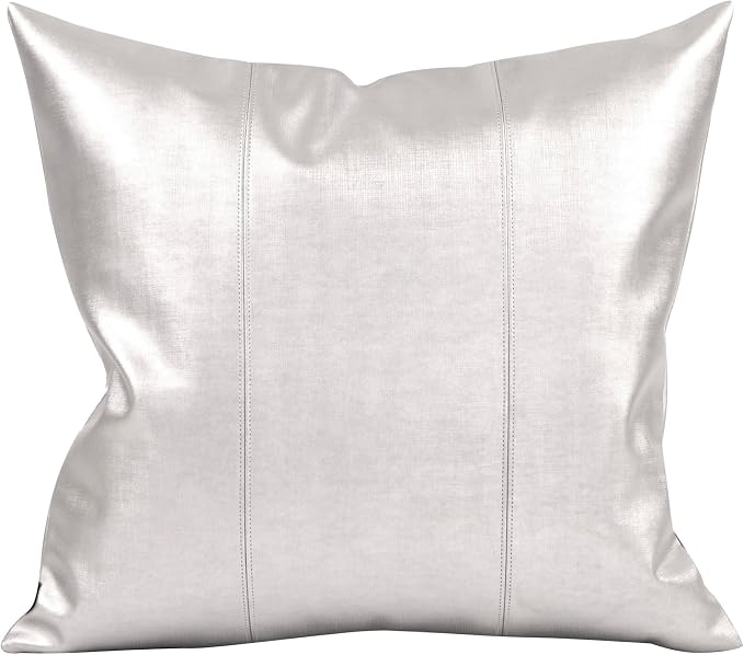 Howard Elliott Collection Fluffy Square Throw Pillow, Premium Stuffer Decorative Comfortable Sleeper Cushion, Soft Square Pillow Insert for Bedroom, Couch & Sofa, 20 x 20 Inch, Luxe Mercury