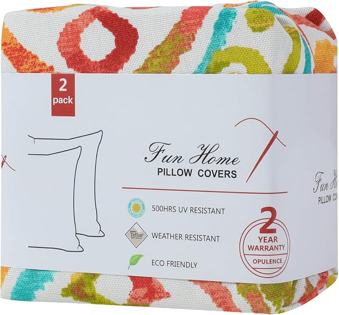 Outdoor Lumbar Pillow Covers 12X20 Inch, No Insert-Corinthian Dapple | Patio Lumbar Cases Pack of 2, Water-Repellent, Throw Pillowcase for Couch Garden Furniture