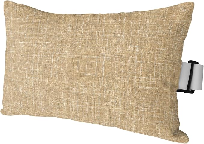 Outdoor Lumbar Pillow Set of 1, Khaki Waterproof Beach Headrest Pillow with Inserts, Farmhouse Vintage Khaki Solid Color Modern Recliner Throw Pillows for Patio Furniture, 11 x 16