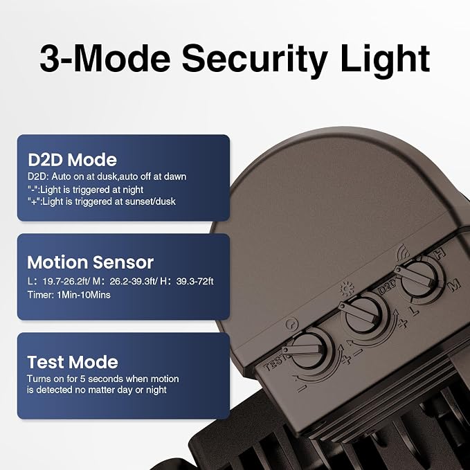 Onforu 75W LED Flood Light Motion Sensor Outdoor, 7000lm Dusk to Dawn Flood Light, Security Light with Three Head, IP65 Waterproof Exterior Floodlight, 6500k Wall Light for Entryway Stairs Yard Garage