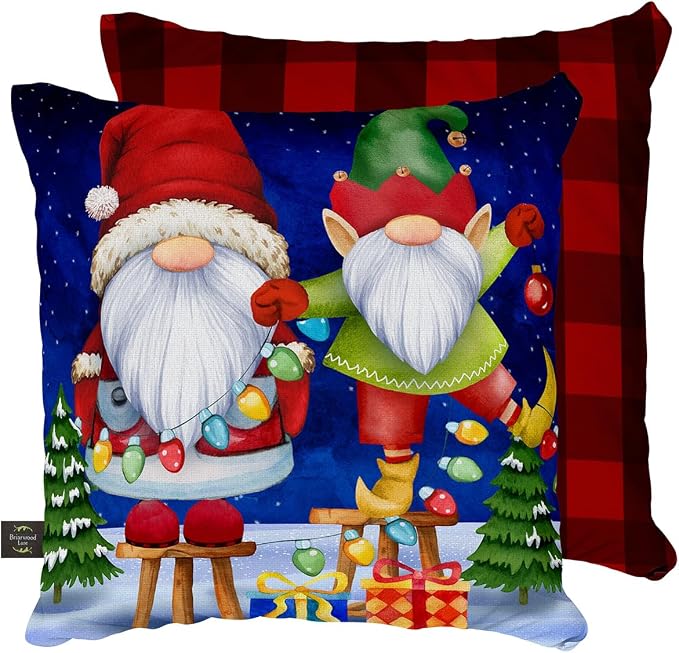Briarwood Lane Christmas Gnomes Pillow 17" x 17"