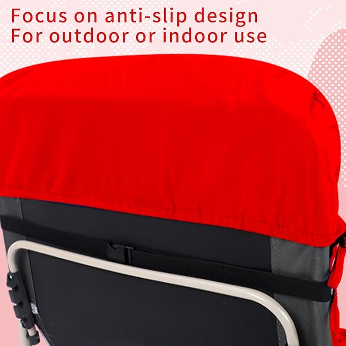 Tudomro Outdoor Chaise Lounge Cushion 66x21x4'' Waterproof & Fade-Resistant Patio Pool Chaise Lounge Cushion Headrest Pillow Tie Replacement Rocking High Back Chair(Bright Red,1 Pcs)