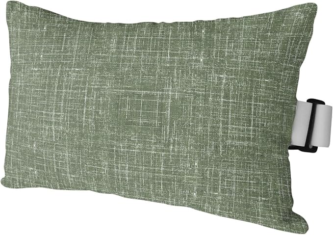Outdoor Lumbar Pillow Set of 1, Dark Green Waterproof Beach Headrest Pillow with Inserts, Farmhouse Vintage Green Solid Color Modern Recliner Throw Pillows for Patio Furniture, 11 x 16