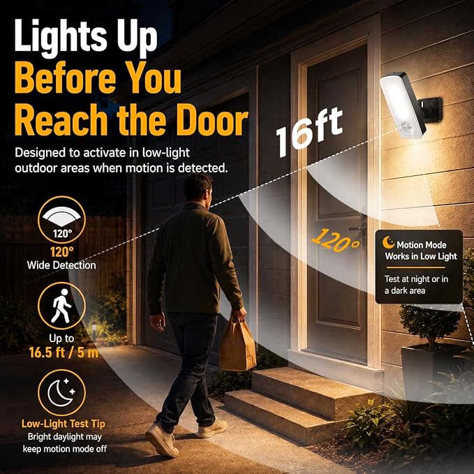 TANBABY Rechargeable Outdoor Wall Lights with Motion Sensor, 2 Pack | 12000mah Wireless Security Light With Remote, 3 Modes, 3CCT Dimming, IP65 Waterproof Led Outdoor Lighting for Porch, Garage