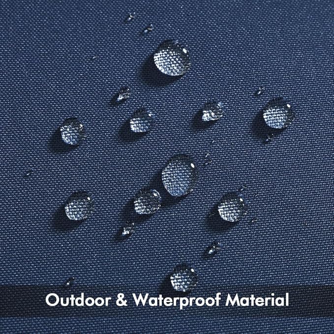 MIULEE Decorative Outdoor Waterproof Pillow Covers 18x18 Dark Blue | Decorative Patio Furniture,Pack of 2,Accent Square Soild Throw Pillow Covers,Summer Garden Tent Couch Sofa