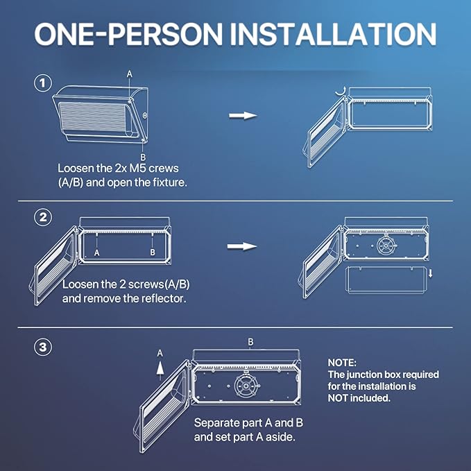 HYPERLITE LED Wall Pack Light 120W with Dusk to Dawn Photocell and Glass Lens LED Security Flood Commercial and Industrial Outdoor LED Wall Lights Out Door for House Warehouses UL Listed