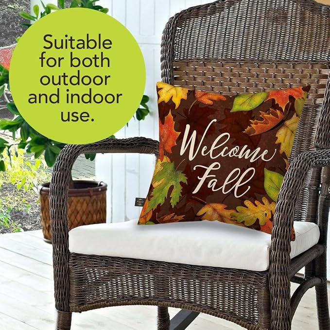Briarwood Lane Fall Indoor/Outdoor Pillow 17x17 Leaf Toss for Fall Pillow