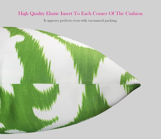 Outdoor Waterproof Decorative Throw Pillow Cover for Patio Furniture, 18x18 Inch Fade Resistant Patio Garden Cushion Cover for Couch Bed Sofa, Paisley Green
