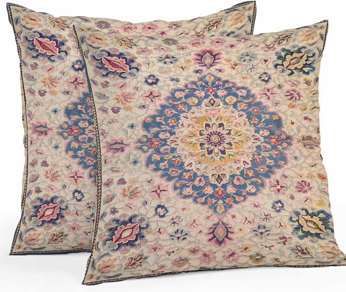 Boho Southwest Waterproof Outdoor Pillow Covers Set of 2 Home Decor, Vintage Country Ethnic Nation Motifs Pillowcase Patio Pillow Covers for Couch Bench Furniture Garden 18x18in