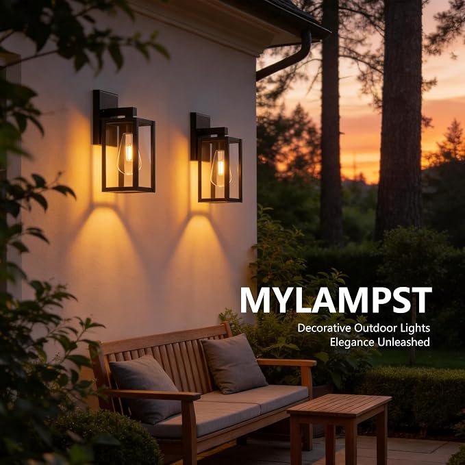 Outdoor Wall Light Fixtures Anti-Rust Porch Lights Outdoor Waterproof Exterior Lighting Fixtures Front Door Wall Lantern for House